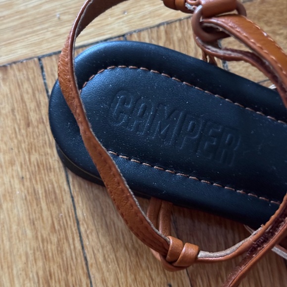 Camper Brown Leather Strappy Sandals - Picture 3 of 6